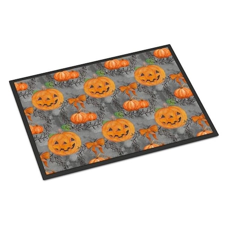 Carolines Treasures Carolines Treasures BB7521JMAT Watecolor Halloween Pumpkins Indoor or Outdoor Mat; 24 x 36 in. BB7521JMAT